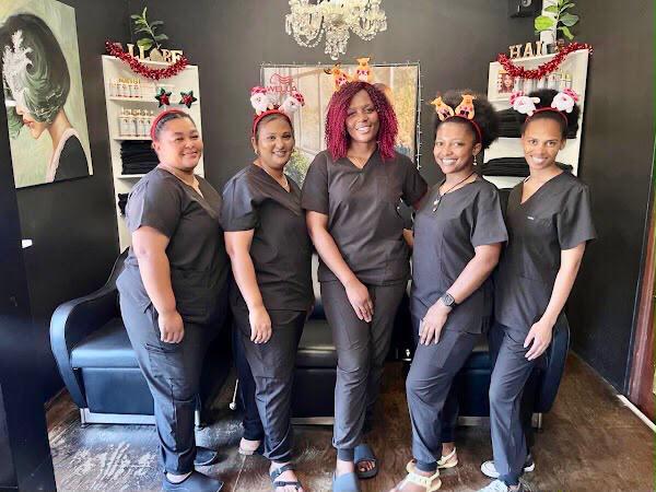 The Allure Hair Couture team in the salon